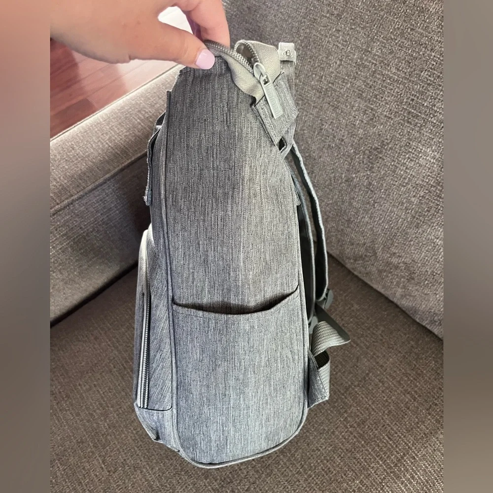 Compact Gray Diaper Bag